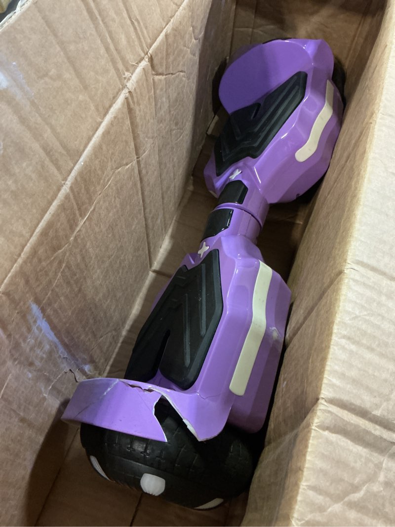 Condition photo showing As Is for SIMATE Scooter - 6.5" Self Balancing Hoover Board with LED Light-Up Wheels, Bluetooth Speakers and APP, Dual 250W Motors, 8.5 mph Max Speed & 8.5 Miles Max Range
