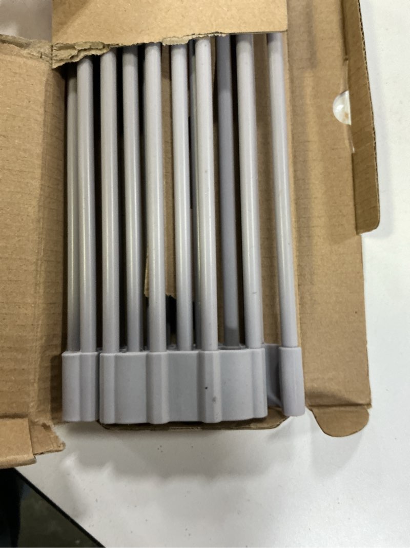 Condition photo showing Good Condition for Surpahs 20.5 x 13.1 Inch Roll-Up Dish Drying Rack, Fits Across Sink Openings up to 19.5 Inches, Heavy-Duty Premium Silicone, Strong Support, Non-Slip, Heat-Resistant, Warm Gray 20.5" x 13.1"