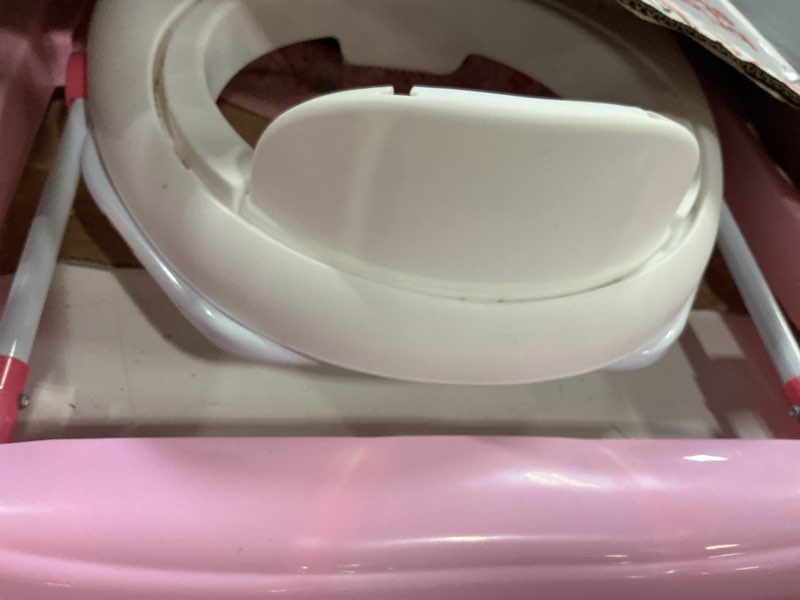Condition photo showing Good Condition for bright starts juneberry walk-a-bout baby walker and entertainer, with easy fold frame for storage, ages 6 months + juneberry delight