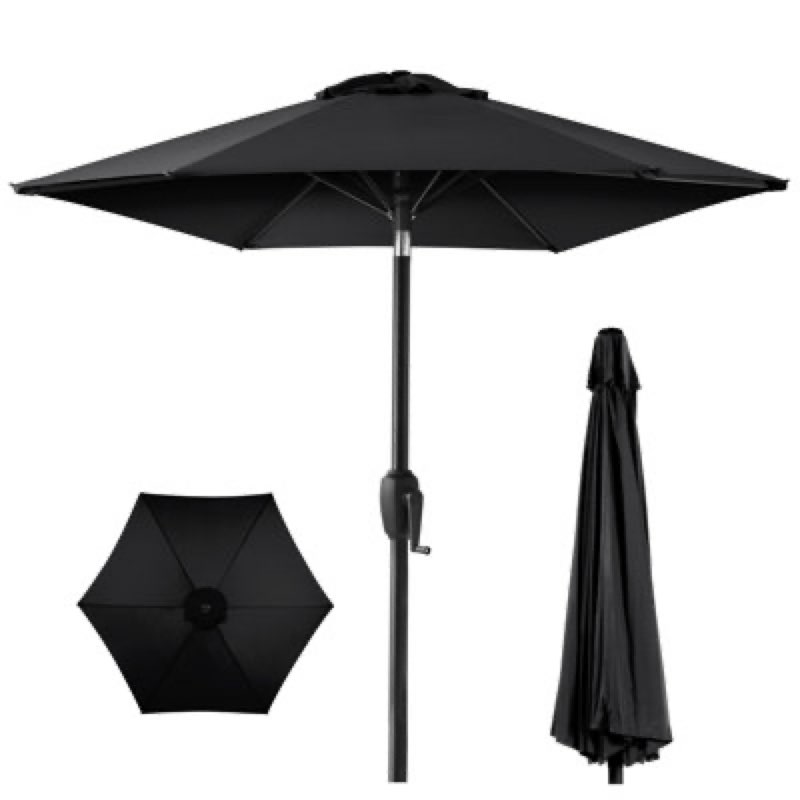 Bruton 108 " Patio Outdoor Market Umbrella with Crank Lift