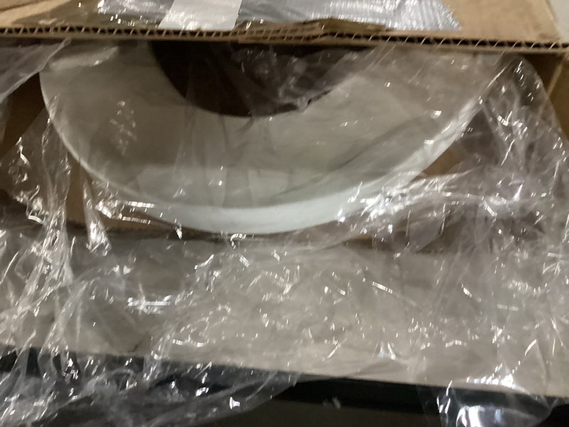 Condition photo showing Good Condition for Mayfair Padded Toilet Seat, Cushioned Soft Vinyl over Wood Core Seat, Secure Hinges, Easy Clean, Made in USA, Elongated, White Elongated White Toilet Seat
