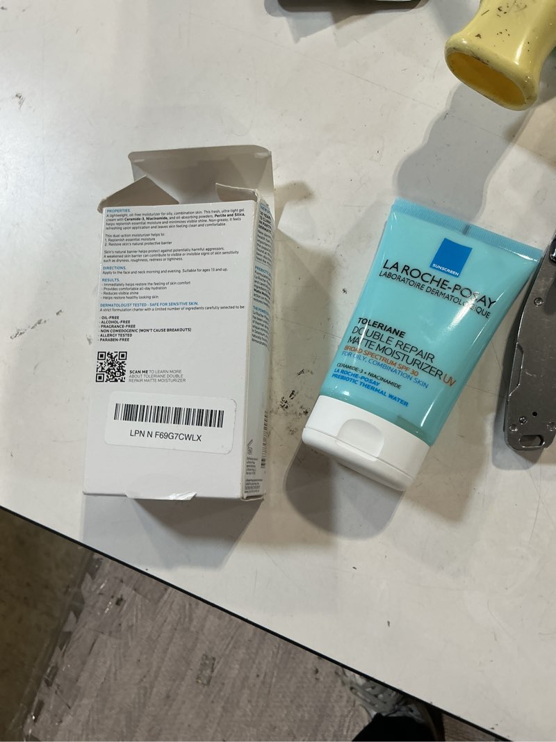 Condition photo showing Good Condition for la roche-posay toleriane double repair matte face moisturizer, daily moisturizer for oily skin with ceramide and niacinamide for all skin tones, oil free, non-comedogenic, available with spf 30