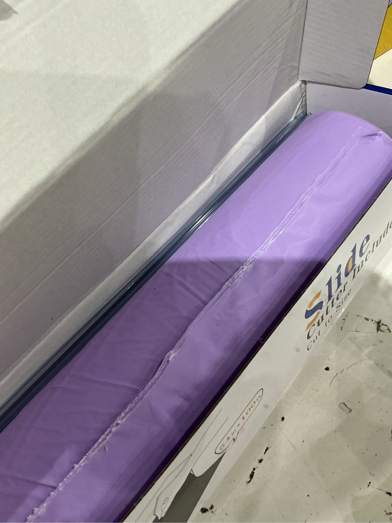 Condition photo showing Good Condition for plastic table cover roll - lavender disposable cloth 54 in x 100 ft with slide cutter for parties