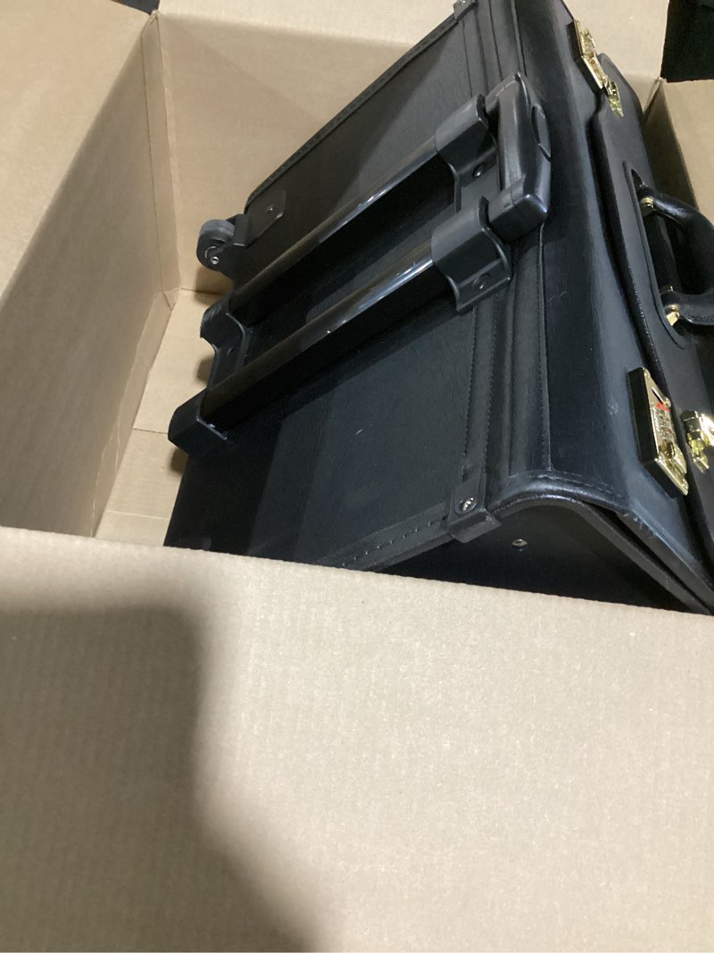 Condition photo showing As Is for (similar to) lightweight carry on suitcase new retro genuine leather pilot rolling luggage cabin airline stewardess travel bag on wheels business trolley suitcases hangbag hard shell suitcase,hard case for travel