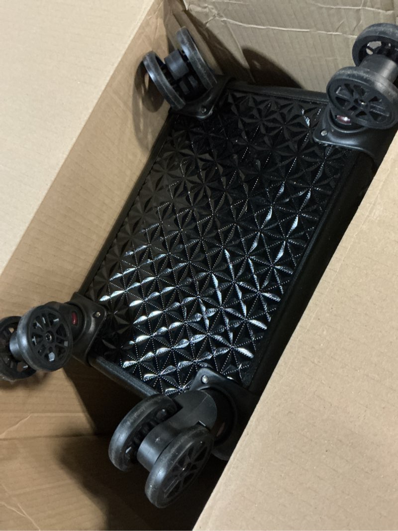 Condition photo showing Good Condition for 3 in 1 Rolling Makeup Train Case Professional Large Cosmetic Trolley Cosmetology Case on Wheels Traveling Cart Trunk for Hairstylist Artist Nail Beauty Salon Barber, Black 3 IN1 Black