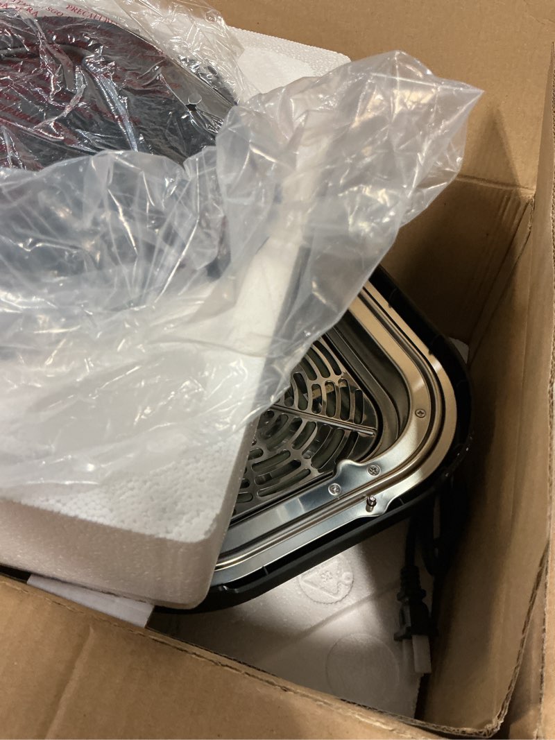 Condition photo showing Good Condition for 4-in-1 portable glass air fryer - 1500w, 400°f precise heat, 4.2qt & 1.6qt dual glass containers and lids, non-toxic, max crisp/bake/air fry/recrisp,microwave, freezer & dishwasher safe