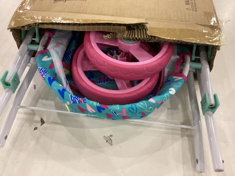 Condition photo showing Good Condition for Baby Alive: Deluxe Classic Doll Pram - Green, Pink, Hearts - Accessory for Dolls Up to 18", Matching Shoulder Bag, Foldable, Storage, Kids Toy, Age 3+ Green & Pink Hearts