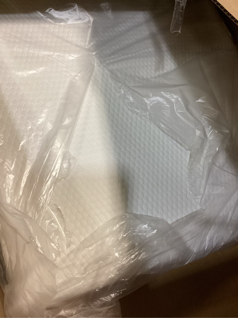 Condition photo showing Good Condition for bedluxe wedge pillow, 10 inch bed wedge pillow for headboard, pillow wedge for acid reflux relief, sleeping, back pain relief, snoring, triangle pillow wedge, white/grey 24*24*10 inch white grey