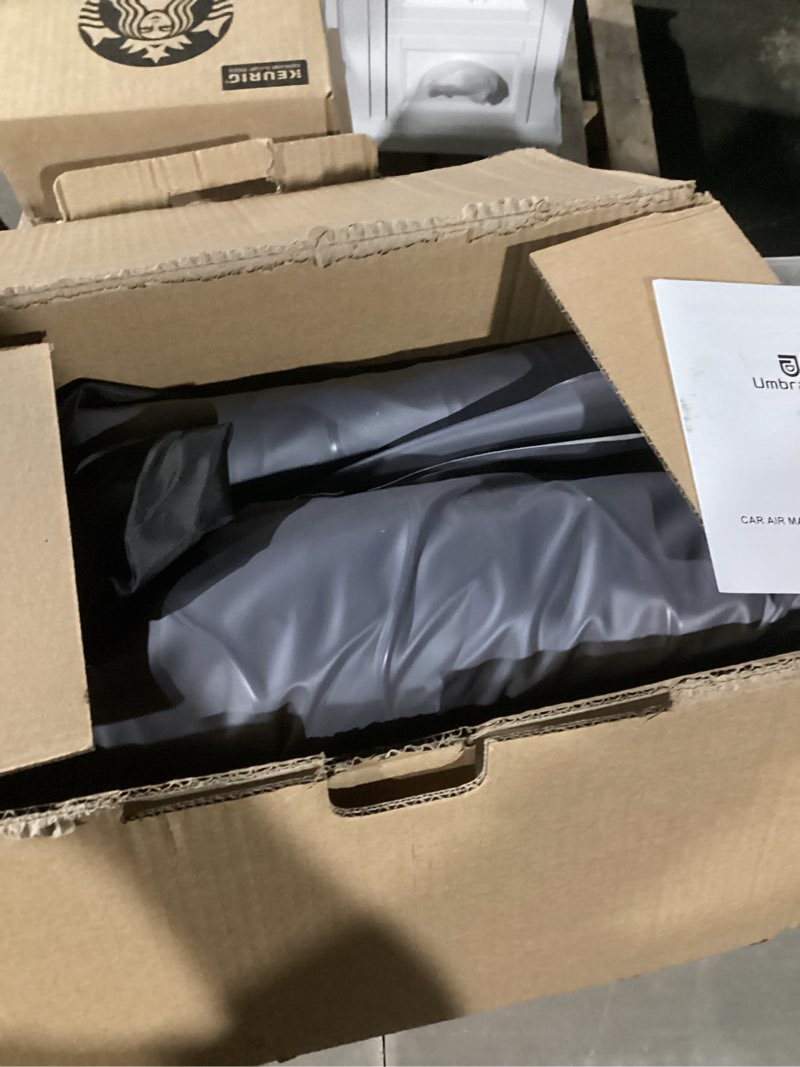 Condition photo showing Good Condition for Umbrauto Car Air Mattress Bed: Inflatable SUV Camping Sleeping Pad for Truck Back Seat with Pump & Pillows, Blow Up Backseat Car Mattress for Van Rear Seat Grey Car Air Mattress