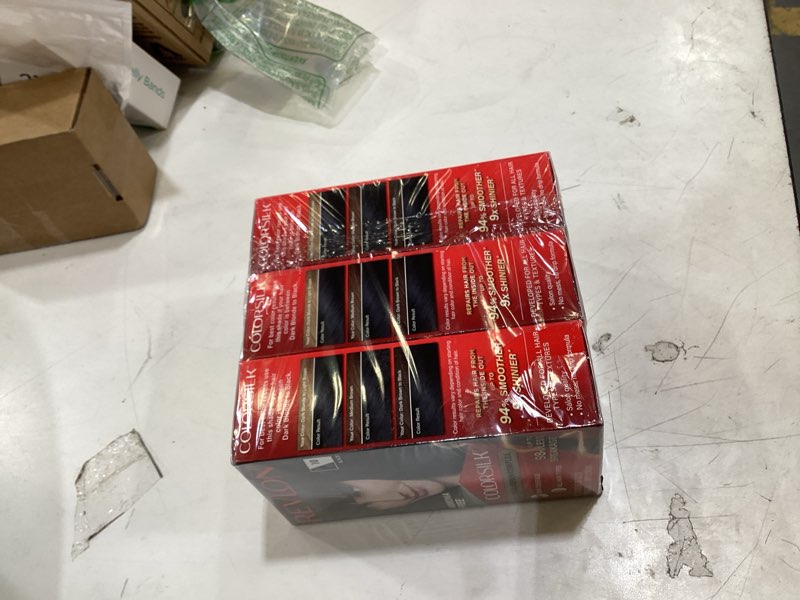 Condition photo showing New/Like New for revlon colorsilk with bond repair complex, black permanent hair color, 100% gray coverage, ammonia free hair dye, vegan keratin, 10 black (pack of 3)