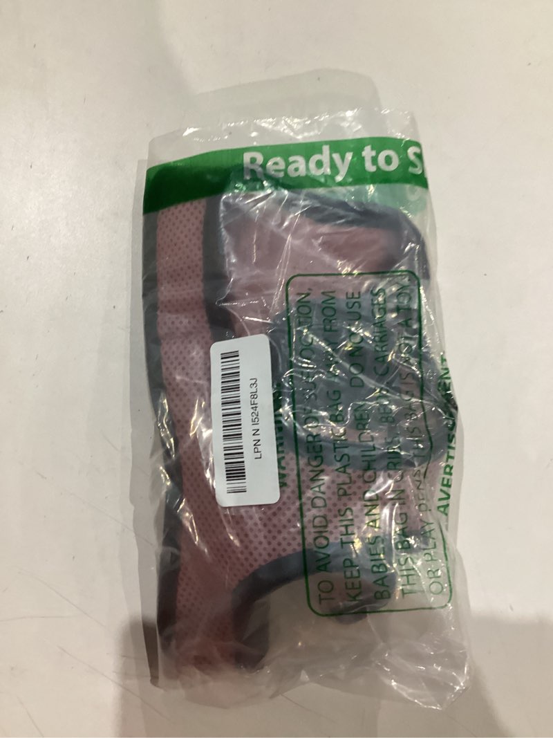 Condition photo showing Good Condition for Best Pet Supplies - All Weather Mesh/Plush, Reflective, No Pull Harness for Small, Medium Dogs, Cats - Secure with Hook & Loop Fastener, Buckle, Double D-Rings - Pink/Black Trim, M Harness (Pink/Black Trim) M (Chest: 16 - 18")