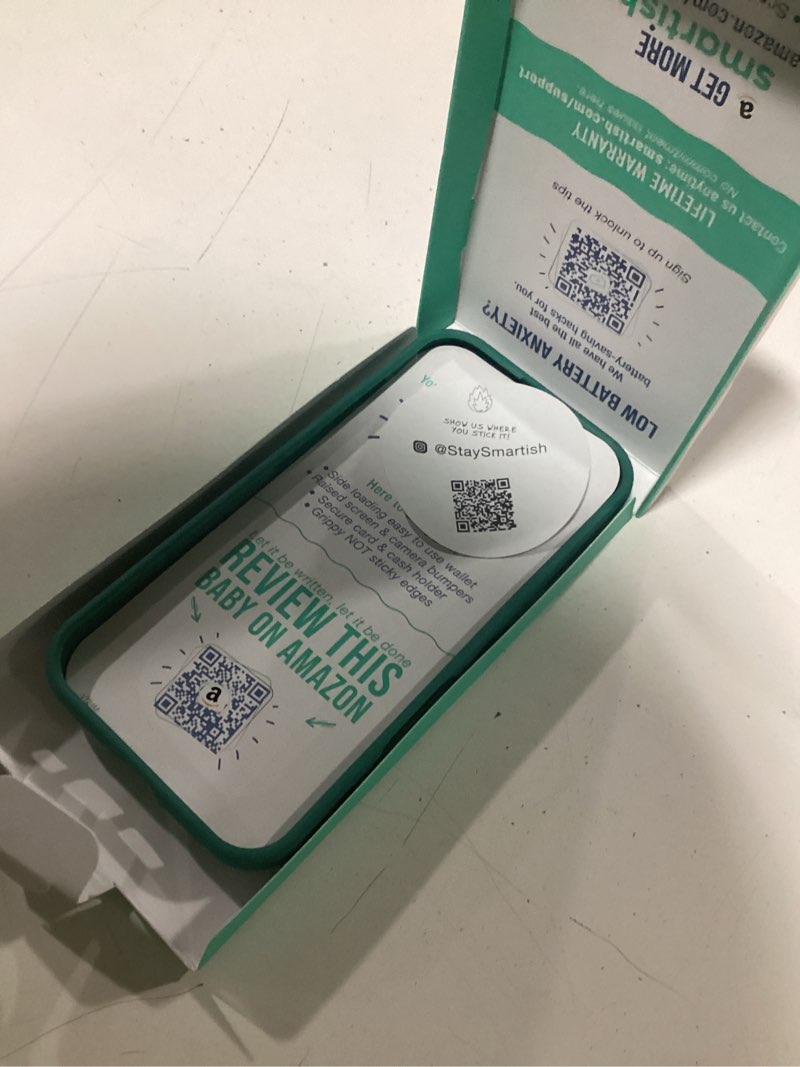 Condition photo showing Good Condition for smartish® iphone 16 wallet case - wallet slayer vol. 1 [slim + protective] credit card holder - drop tested holds 4 cards hidden flip card slot cover compatible with apple iphone 16 - moving mountains