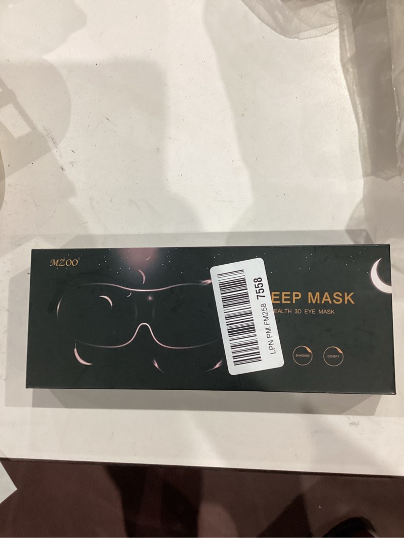 mzoo luxury sleep mask for back, side sleeper, complete light blocking sleeping eye mask night blind
