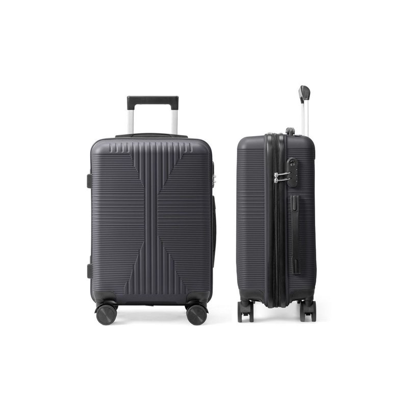 karl home 20 inches hardside carry on luggage pp suitcase grey