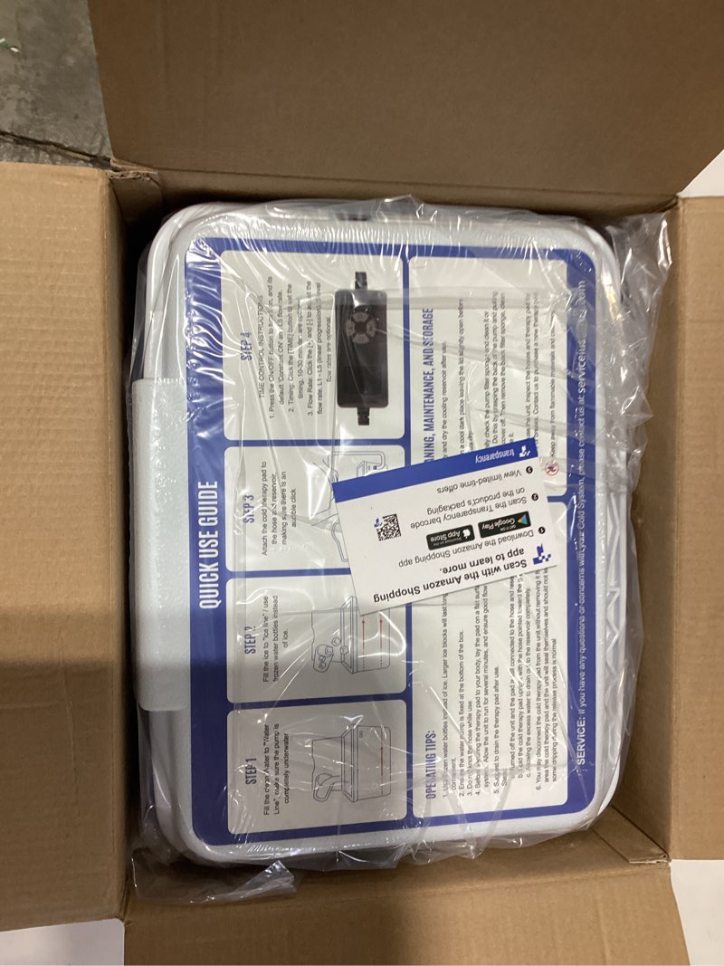 Condition photo showing Good Condition for ice machine for shoulder after surgery, shoulder rotator cuff cold therapy machine compression pad cryotherapy machine for post-surgery care, ice therapy system for knee, elbow, joint (6-quart) shoulder pad 6-quart