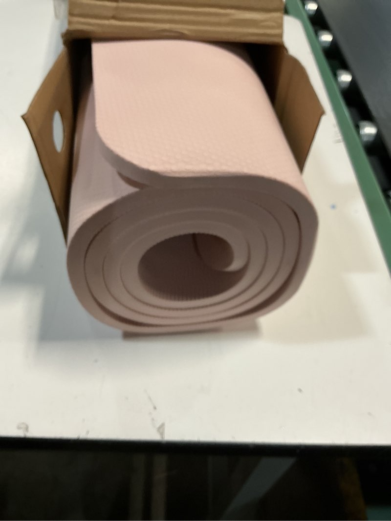 Condition photo showing New/Like New for yottoy yoga mat?extra thick yoga mat (1/2inch),professional tpe exercise mat,non-slip workout mat for yoga, pilates, fitness, barefoot workouts, home gym studio with strap pink 72*24*1/2inch