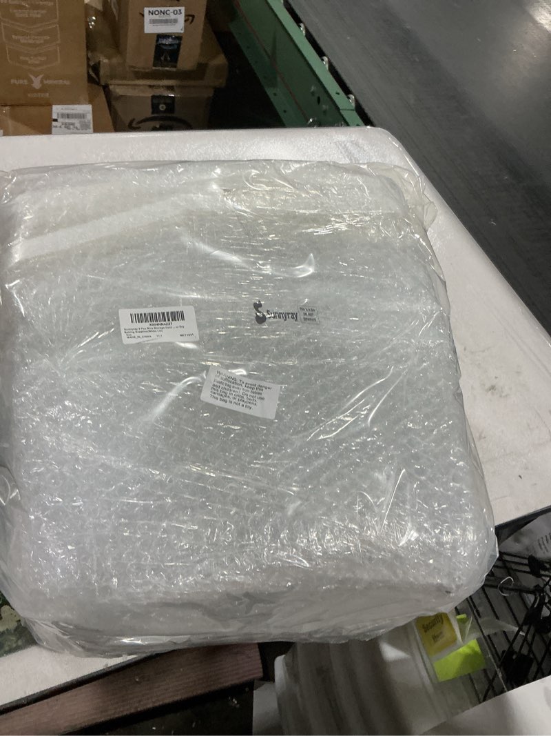 Condition photo showing Good Condition for Sunnyray 4 Pcs Rice Storage Container 22 lb Airtight Flour Container with Wheels Measuring Cup Clear Pet Food Cube Dog Cat Birds Food Bin Grain Cereal Organizer Box for Dry Baking Supplies(White Lid) White Lid 22 lb