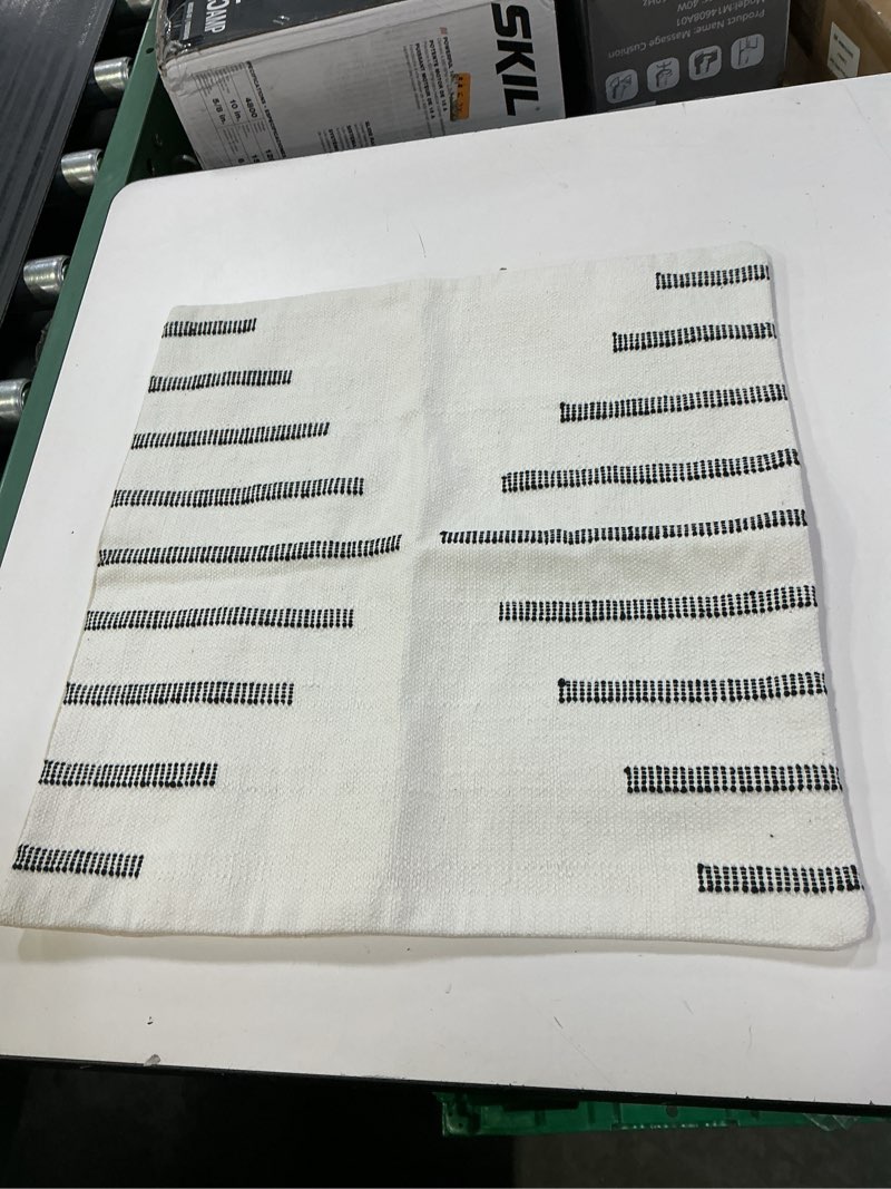 Condition photo showing Good Condition for bold stripe pillow cover color: black size: 20x20  quantity: individual individual