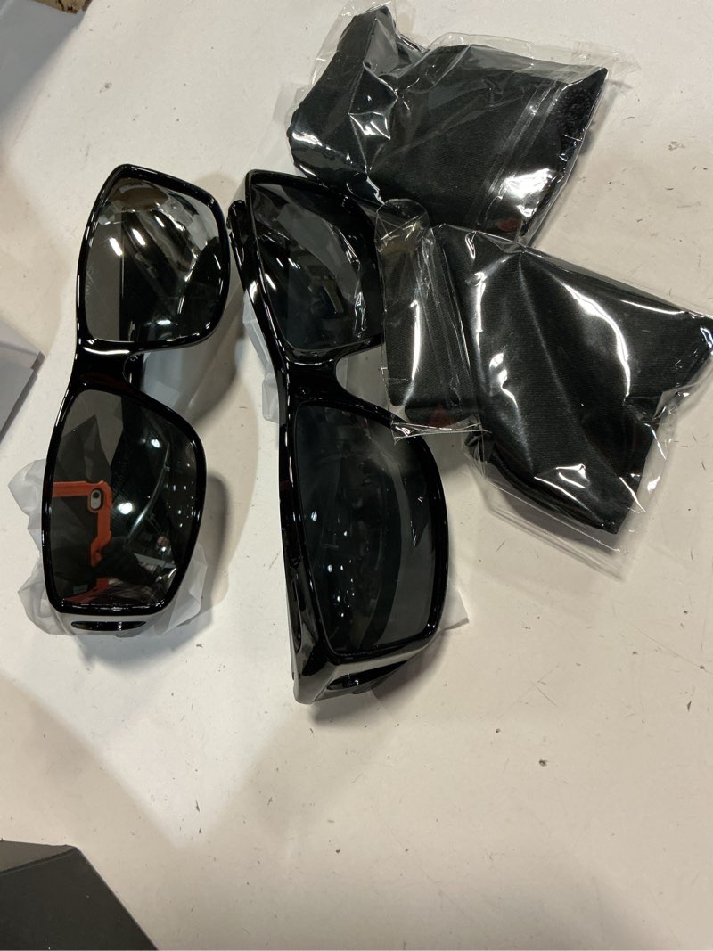 Condition photo showing New/Like New for 2 pack wzerry sunglasses fit over glasses polarized for men women, wrap-around glasses uv400 protection for driving and outdoor black