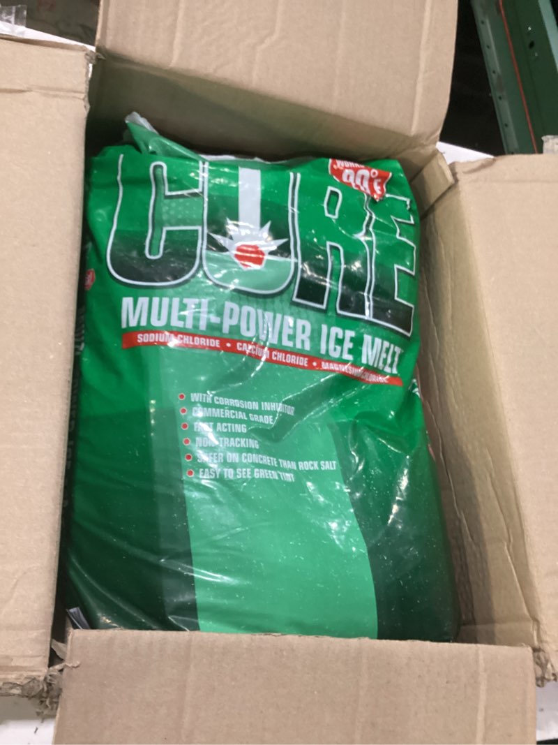 Condition photo showing New/Like New for Premium Ice Melt, Blue (50 lb Bag) – Fast-Acting, Industrial-Grade Snow Melter for Sidewalks, Driveways & Parking Lots, Melts to -20°F, Concrete Safe, Non-Greasy, Slip-Free Formula 1 Bag