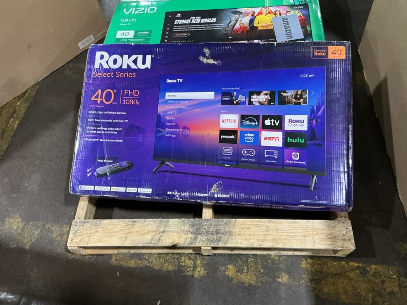 Roku Smart TV 2025 – 40-Inch Select Series, 1080p Full HD TV – Roku TV with Voice Remote – Flat Scre