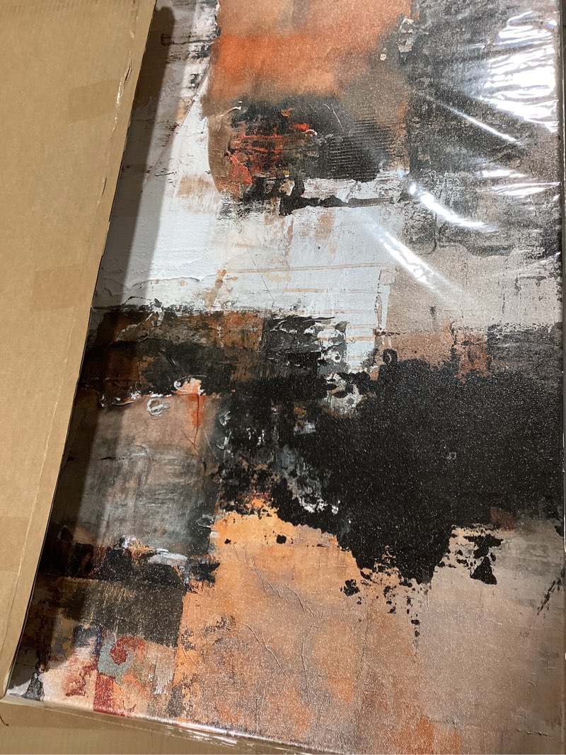 Condition photo showing New/Like New for Wall Art for Living Room - Abstract Canvas Wall Art, Modern Minimalist Wall Art Painting in Black and White - Framed Wall Art for Bedroom, Office Artwork Wall Decor, Brown Bedroom Wall Decor Above Bed