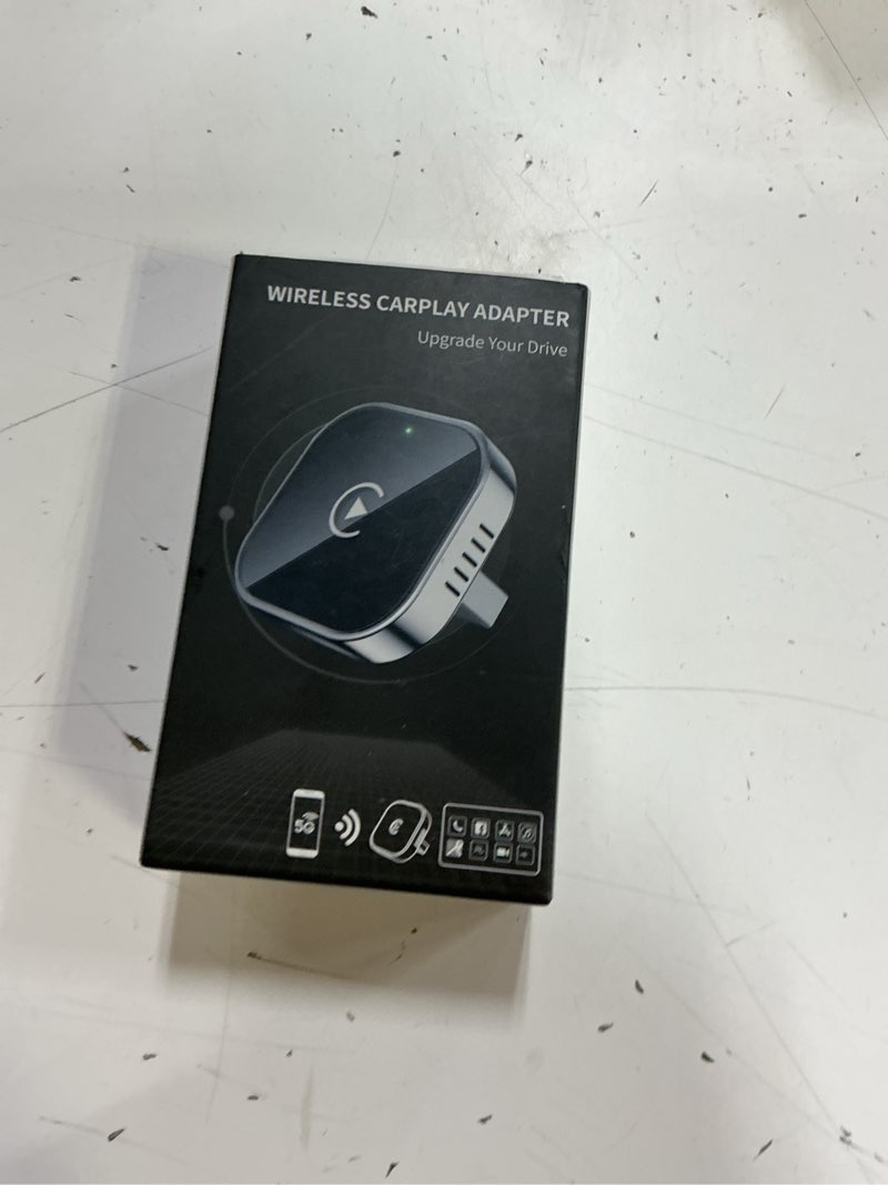Condition photo showing New/Like New for teeran wireless carplay adapter for iphone (2026 upgraded), mini plug & play for cars with factory wired apple carplay, fast & stable connection, easy setup, wide vehicle compatibility usb & usb c silver