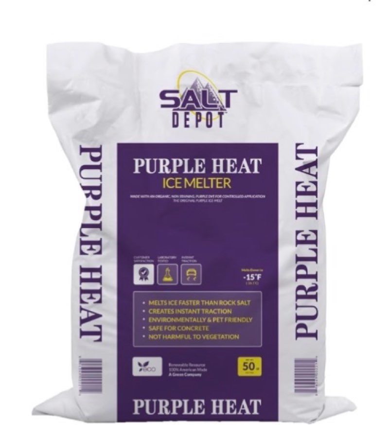 purple heat ice melt (50, bag) 50.0 pounds bag