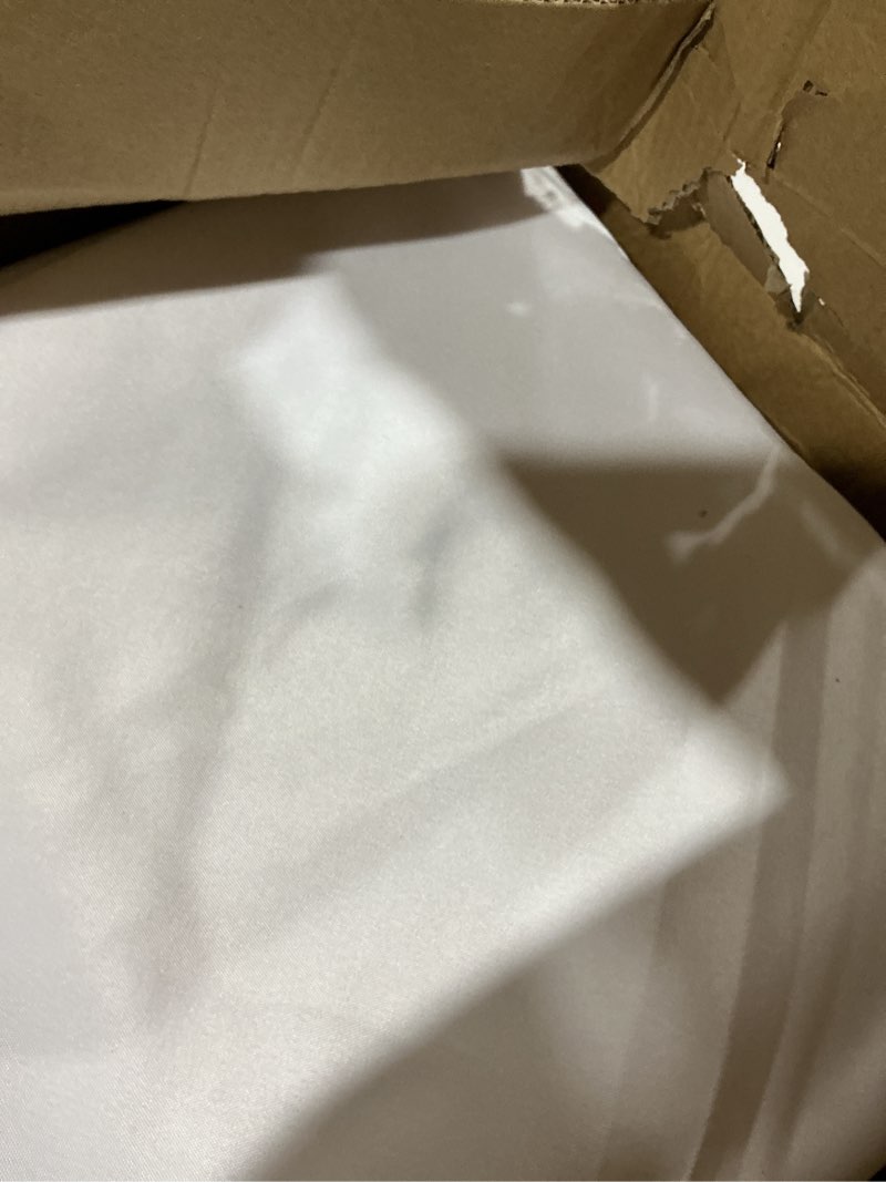 Condition photo showing Good Condition for 6-pack white round tablecloths, 120 inches, stain-resistant polyester for 5-6 ft round tables - washable table covers for weddings, banquets, birthday, parties, events white 120 in, 6 pack