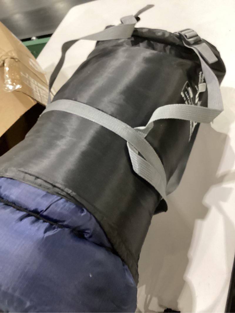 Condition photo showing Good Condition for REDCAMP Cotton Flannel Sleeping Bag for Camping Backpacking, Adults Cold Weather Envelope Sleeping Bags with 2/3/4/6lbs Filling Blue with 3lbs filling