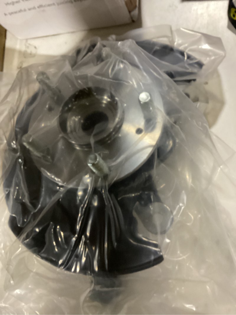 Condition photo showing As Is for similar unsure of ehicle this is for…..a-premium front steering knuckle & wheel bearing hub assembly compatible with hyundai tucson 2005-2009, kia sportage 2005-2009, w/5-lug, left driver side, replace # 517152e100
