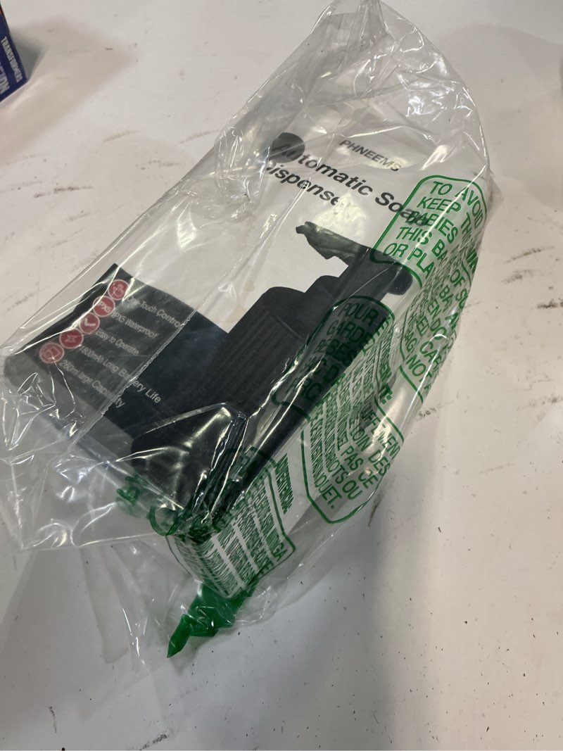 Condition photo showing New/Like New for automatic soap dispenser foaming touchless: 9oz black plastic - rechargeable electric smart auto foam soap dispenser - hand dish bathroom kitchen black foam type foam
