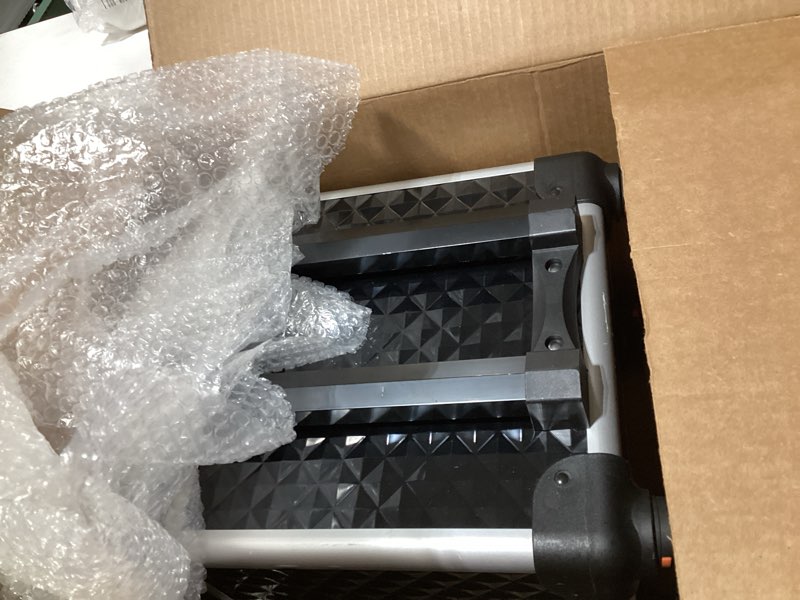 Condition photo showing Good Condition for stagiant rolling makeup case cosmetology case on wheels 4 in 1 makeup travel case extra large cosmetic box with key make up artist traveling storage nail case salon barber cart trunk alpine black