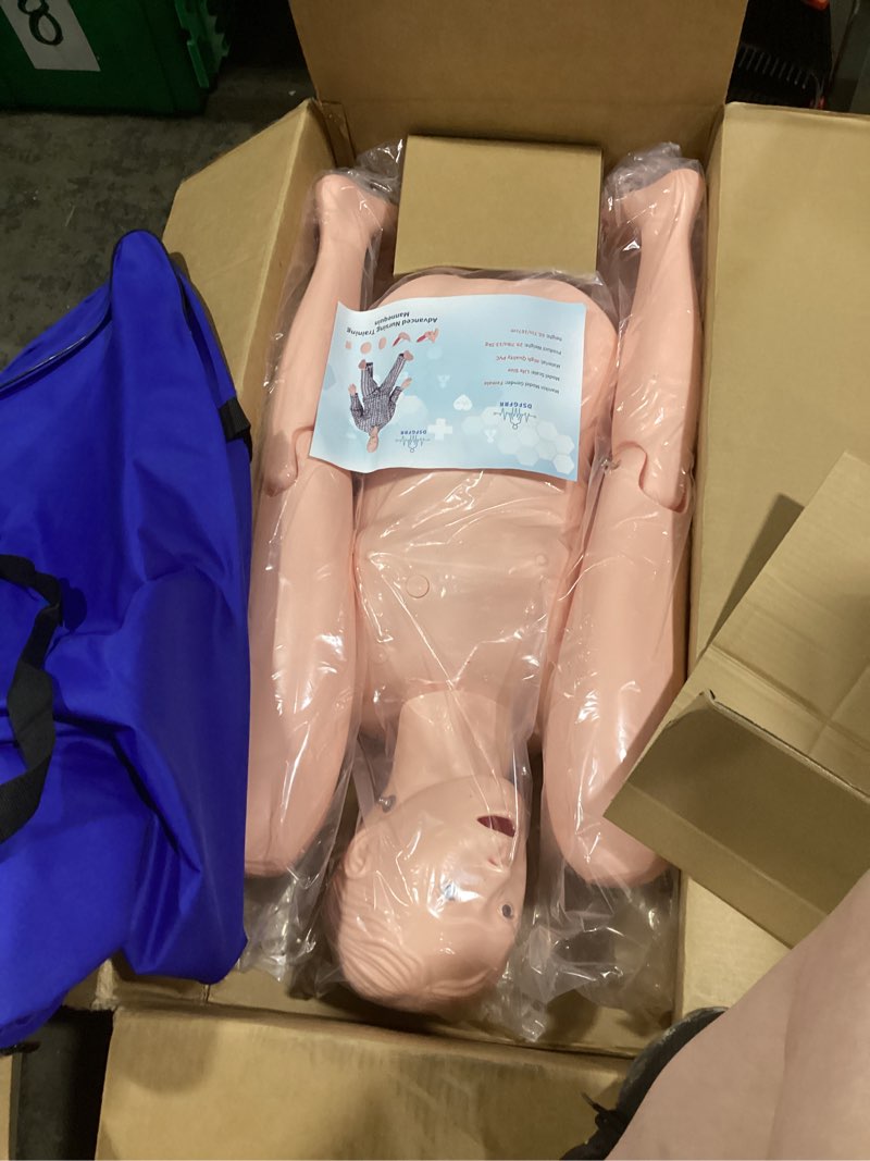 Condition photo showing New/Like New for medical mannequin for training, male-female patient care medical manikin highly simulated cpr human manikins with 3 muscle module & patient gown & urinary for teaching pratice