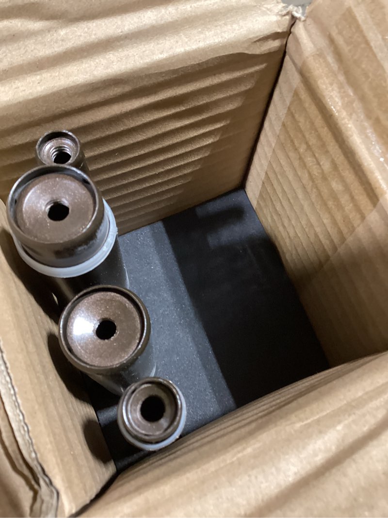 Condition photo showing Good Condition for double curtain rods for windows 72 to 144 inches, 1 inch front and 5/8 inch back decorative heavy du
