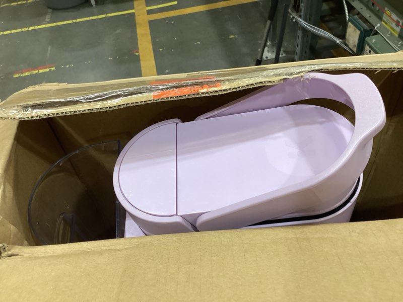 Condition photo showing As Is for keurig k-express single serve k-cup pod coffee maker, 3 brew sizes, strong button feature, 42oz removable reservoir, lavender