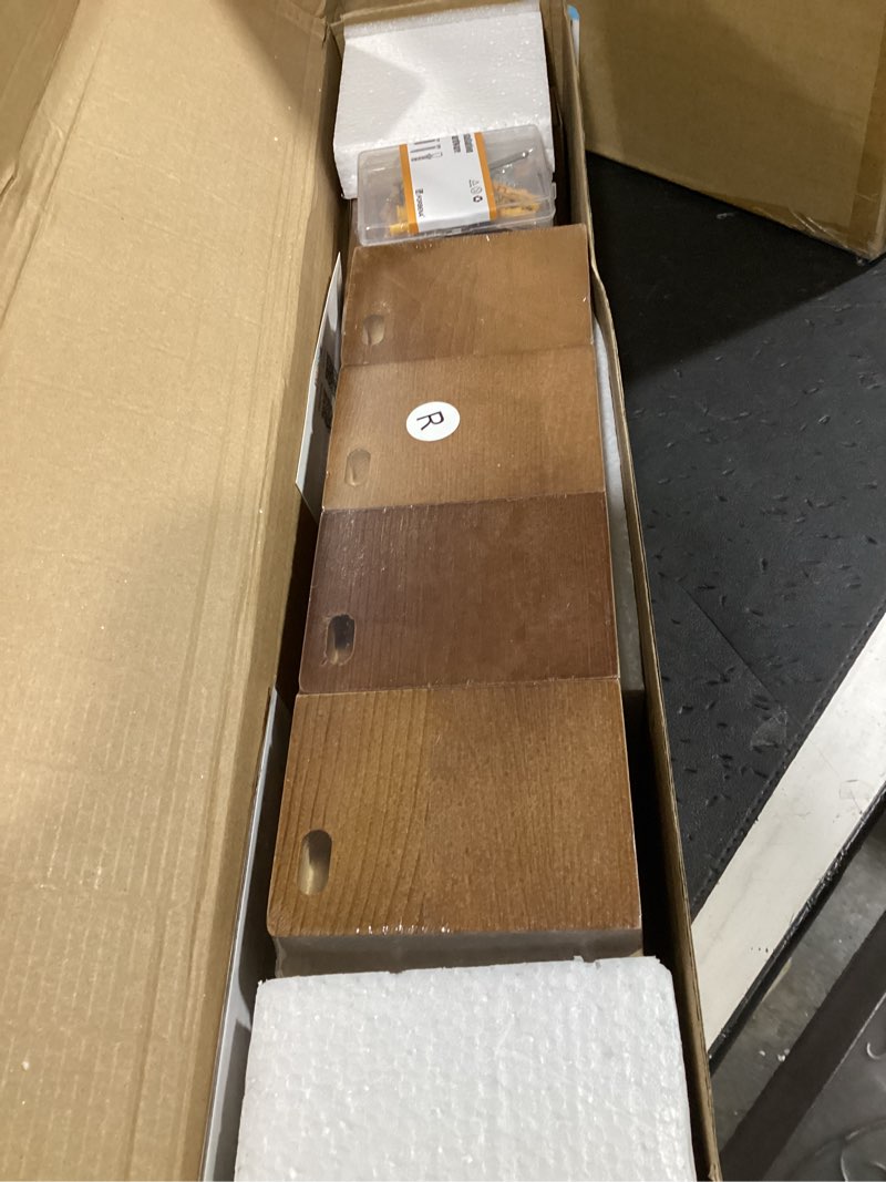 Condition photo showing New/Like New for forbena 24 inch wooden floating nursery book shelves for wall, walnut nursery bookshelf wall mounted for kids bedroom, large kids floating bookshelves for childtoys classroom books decor (dark brown) 23.6 inch 2. walnut