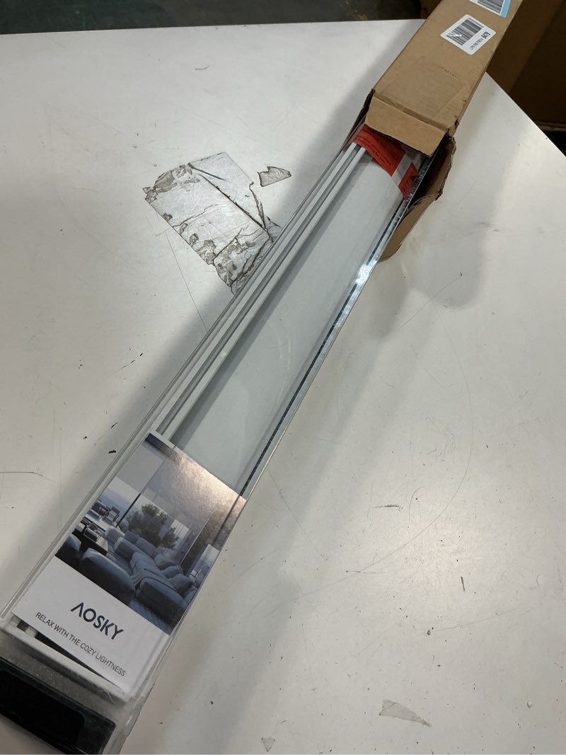 Condition photo showing Good Condition for AOSKY Blackout Roller Shades Cordless Blinds for Windows, Free-Stop Shades with Valance, Thermal Insulated Fabric, UV Protection, Natural Woven Blinds for Home and Office (31.5" W x 72" H, White) White 31.5"W x 72"H
