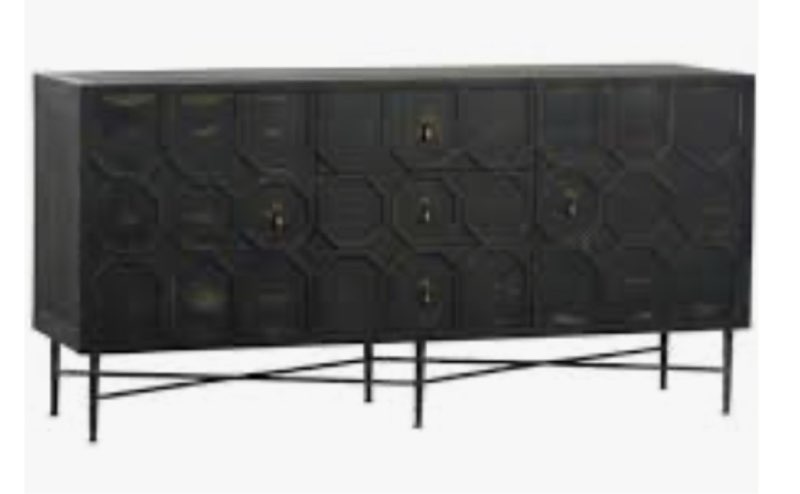 Harten 63 inch reclaimed pine and iron sideboard