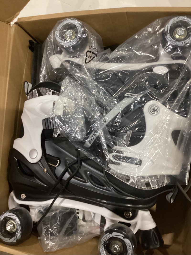 Condition photo showing As Is for METROLLER Roller Skates for Girls Ages 5-8 8-12 and Boys Teens, Adjustable 4 Sizes for Kids Toddler Rollerskates with Light up Wheels, for Women Black XLarge-Youth & Adult (7-10Men/8-11Women)