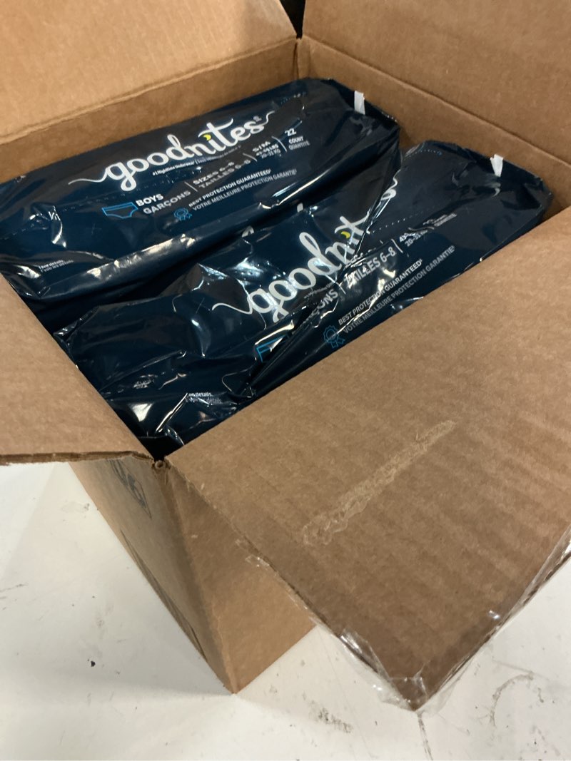 Condition photo showing New/Like New for (size:s/m)goodnites boys' nighttime bedwetting underwear, size s/m (43-68 lbs), 44 ct (2 packs of 22), packaging may vary small/medium 44