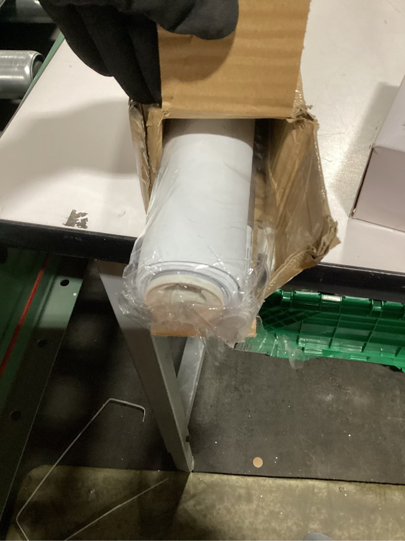 Condition photo showing Good Condition for No Drill No Tools 100% Blackout Roller Shade | UV Protection | Easy-Care Fabric | Roller Blind for Windows & Doors | Pull Down Window Shade - White (29" W x 75" H) No Drill-white 29"W x 75"H