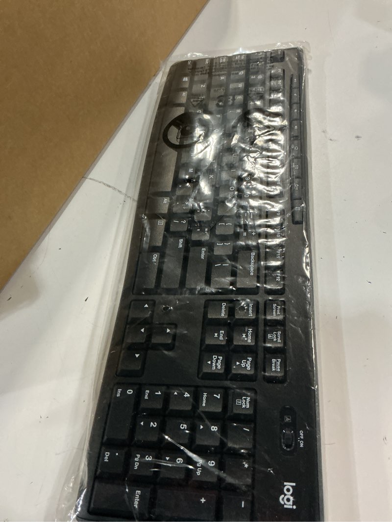 Condition photo showing As Is for (Incomplete) Logitech MK270 Wireless Keyboard and Mouse Combo for Windows, 2.4 GHz, 8 Multimedia Keys, PC, Laptop, Wireless Keyboard Compact Mouse Combo - Black Black 1 Pack Combo