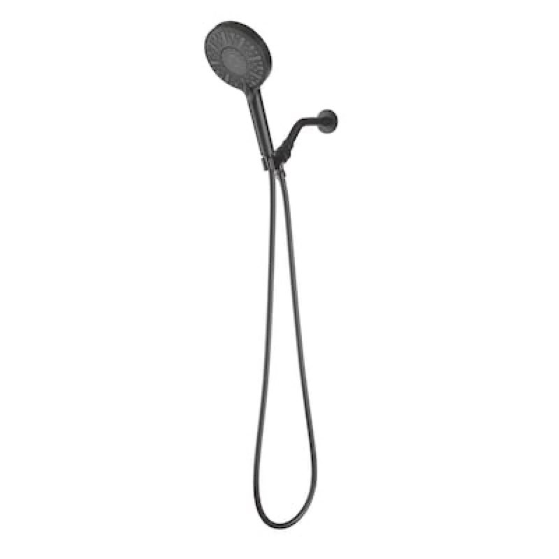 allen + roth Kensley 9 -Spray Matte Black 5.9-in Round Filtered Handheld Shower Head 1.8 GPM