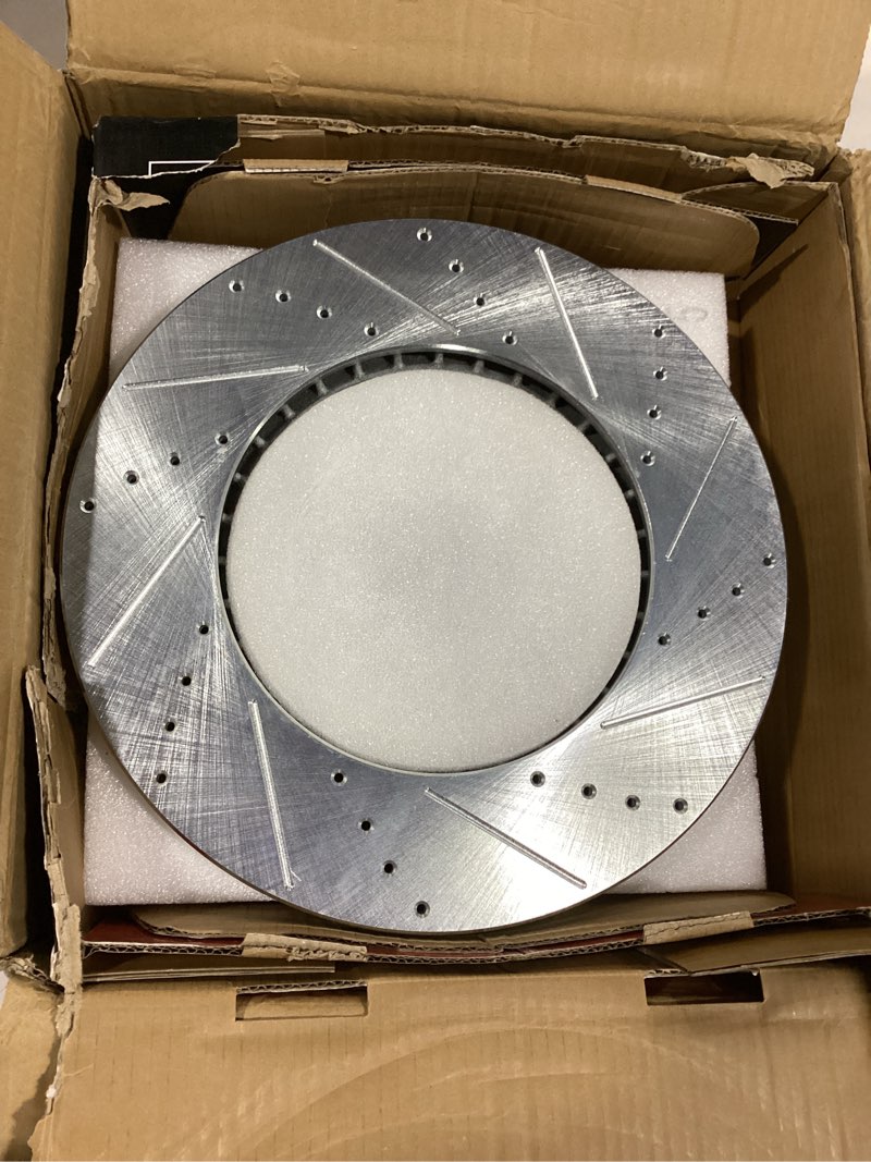 a-premium 12.99 inch (330mm) front drilled and slotted disc brake rotors compatible with jeep, dodge