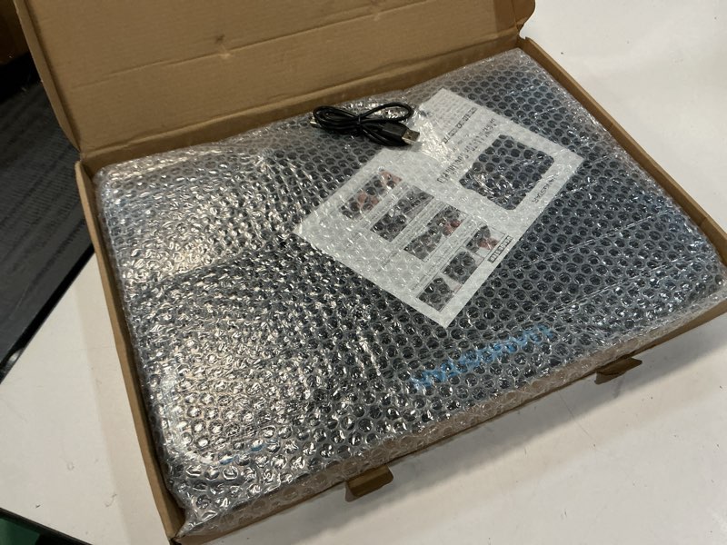 Condition photo showing Good Condition for laptop cooling pad, laptop cooler with 6 quiet led fans for 15.6-17 inch laptop cooling fan stand, portable ultra slim usb powered gaming laptop cooling pad, switch control fan speed function blue