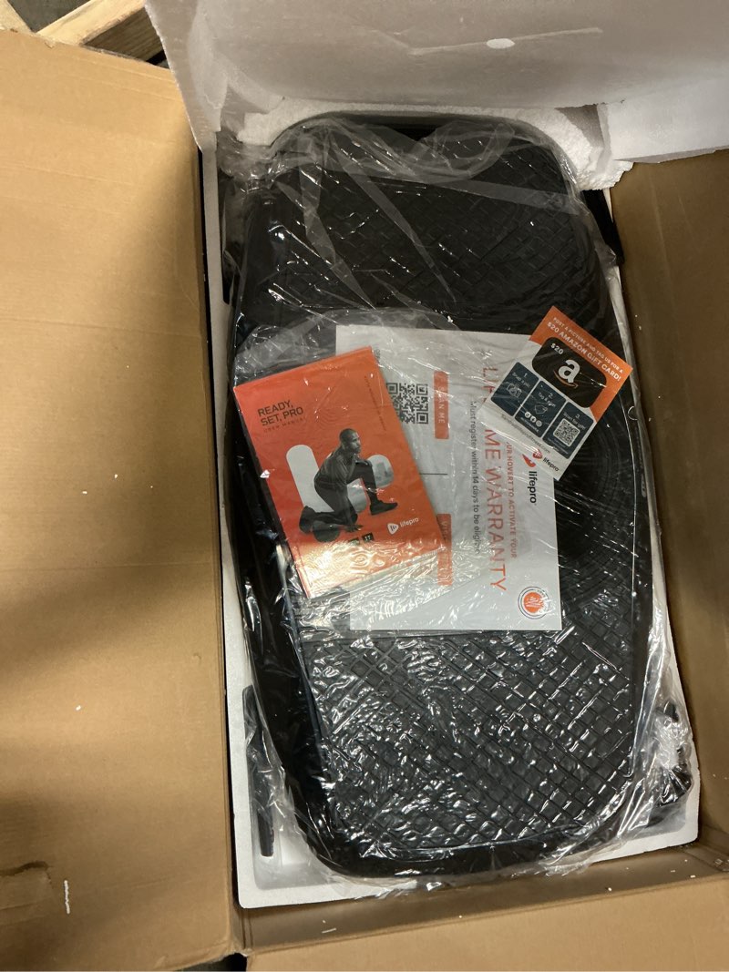 Condition photo showing New/Like New for lifepro hovert 3d heavy duty vibration plate machine – sturdy dual motor platform with lateral & 3d motion – full body workout for strength, balance, recovery & circulation black