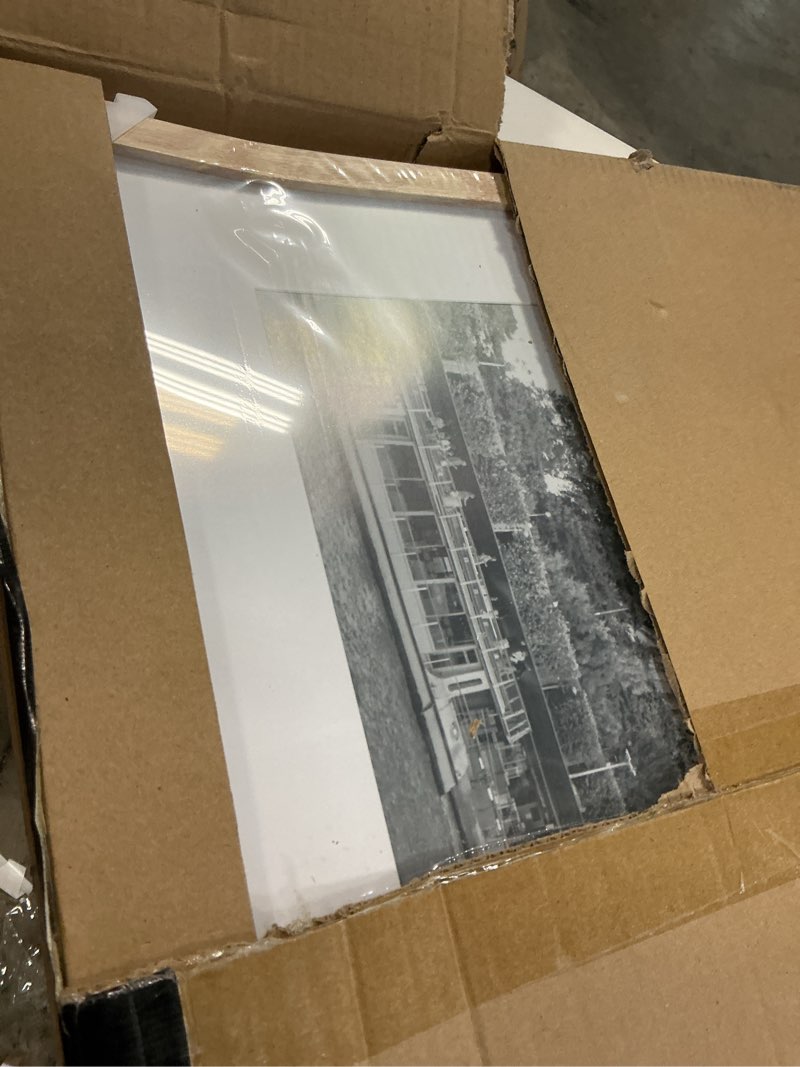 Condition photo showing Good Condition for upsimples 24x36 poster frame, display pictures 20x30 with mat or 24x36 without mat, wall hanging picture frame, natural style, 1 pack natural style 24x36
