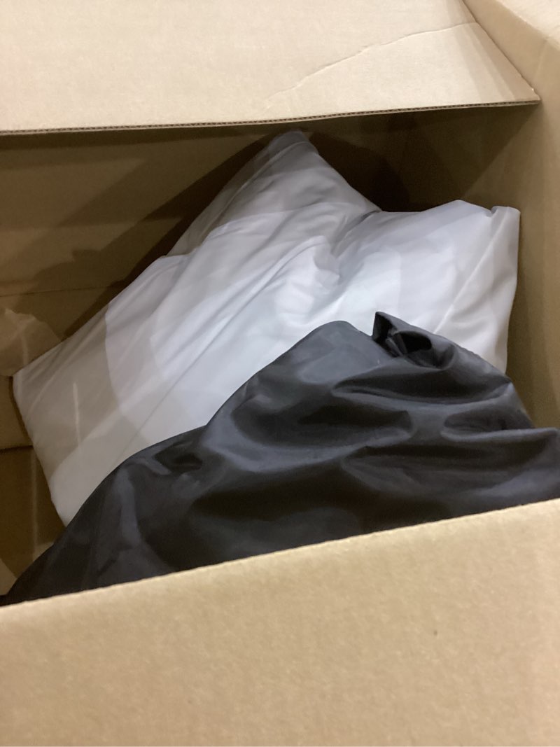 Condition photo showing As Is for YITAHOME Queen Size Air Mattress with Headboard and Built-in Pump, 18in Blow Up Mattress with Carry Bag, Repair Kit, and Nozzles for Home, Camping, and Travel, Brown Queen Brown