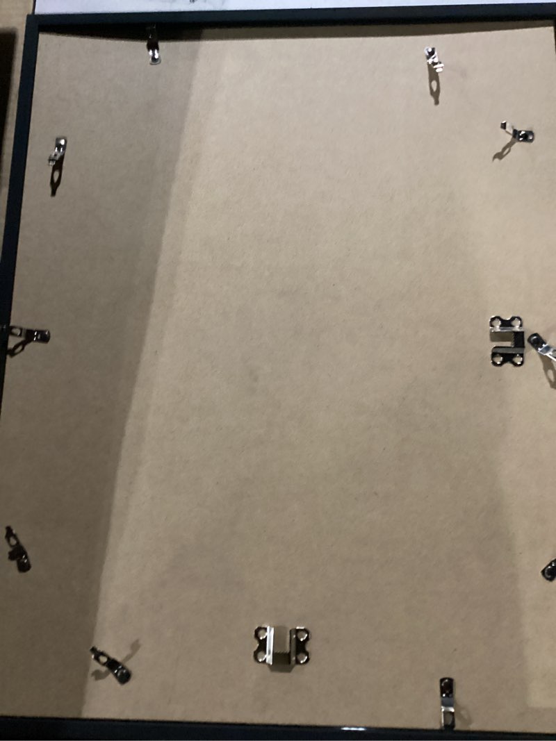 Condition photo showing Good Condition for upsimples 11x14 picture frame, display pictures 8x10 with mat or 11x14 without mat, wall hanging photo frame, black, 1 pack black 11x14